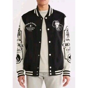 Crooks & Castles Black and White Varsity Jacket